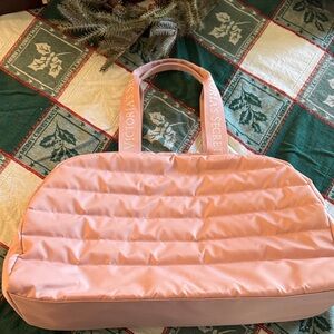 Victoria's Secret Light Pink Quilted Travel Bag